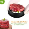 thumbnail image 3 of Prensa para hamburguesas 3 en 1 antiadherente, para hamburguesas, hamburguesas, barbacoa, albóndigas y accesorios para asar - Negro, 3 of 4