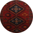 thumbnail image 1 of Ahgly Company Indoor Round Traditional Red Persian Area Rugs, 3' Round, 1 of 6