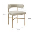 thumbnail image 2 of TOV Furniture Kim Performance Cream Velvet Dining Chair, 2 of 7