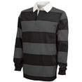 thumbnail image 3 of Charles River Apparel 9278 Classic Rugby Shirt-Black/Grey-L, 3 of 3