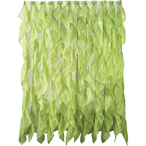 Collections Etc Ruffled Cascade Sheer Fabric Shower Curtain