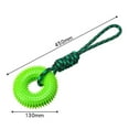 thumbnail image 2 of bestolf Spiked Ring Dog Chew Toy for Interactive Squeaky Spiky Ring with Rope Dog Training Fetch Toy for Small Medium Large Dogs, 2 of 9