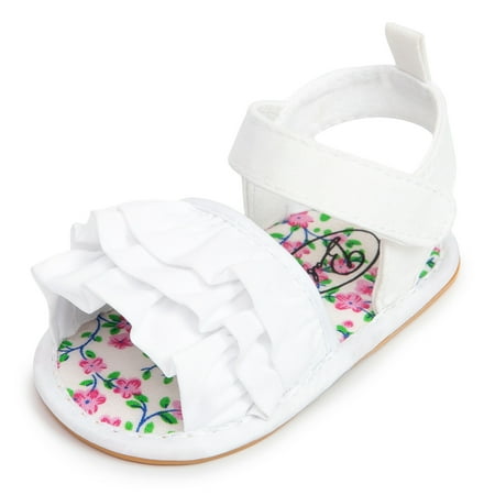 

HsdsBebe Baby Shoes Infant Girls Soft Summer Sandals for Newborn 3-18Months