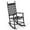 Black, variant on Costway Outdoor Wooden Rocking Chair with Solid Rocking Base Slatted Seat & Back Patio White