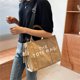 thumbnail image 2 of Bolsos de lona para mujer, bolso de mano, bolso de mano con cremallera, bandolera de lona para oficina, viaje, escuela Wmkox8yii jkg5182, 2 of 4