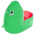 thumbnail image 6 of Posh Creations Bean Bag Chair, Soft Shark Lounger for Sitting, Reading,Kids, 2.5 ft,Green, 6 of 6