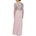 thumbnail image 2 of Alex Evenings Empire Waist 3/4 Sleeve Maxi A-line Lace, Sequined Dress, Women's, 2 of 3