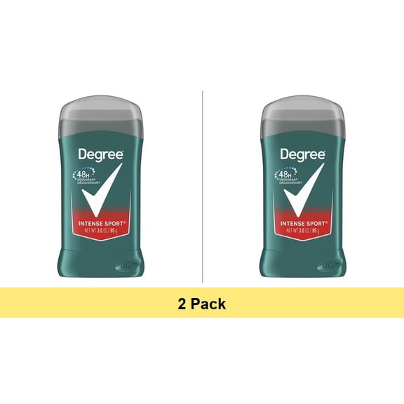 Degree Men Long Lasting Deodorant Stick, Intense Sport, 3 oz - 2 Pack