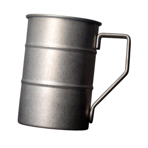 Taza de camping reutilizable, versátil, duradera, práctica y portátil. gris