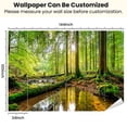 thumbnail image 3 of Peel and Stick Wallpaper Forest creek Modern Art Wall Mural Decor Self Adhesive and Removable 100in x 144in, 3 of 8