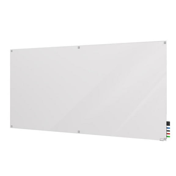 Ghent's Glass 4' x 8' Harmony Board with Radius Corners in White Back
