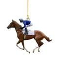 thumbnail image 5 of Horse-Riding Ornament 2D Flat Acrylic Horse Pendant Christmas Tree Backpack Hanging Decoration Gift for Horse Lovers, 5 of 8