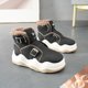thumbnail image 1 of Zapatos de mujer de caña alta, forro polar de invierno, zapatos cálidos acolchados de algodón, botas Martin de moda populares que aumentan la altura, zapatos de moda, 1 of 6