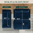 thumbnail image 6 of Timbernest 73.2" Pull Out Sofa Bed, 3 in 1 Convertible Sleeper Sofa, Queen Size Velvet Couch Bed, Blue, 6 of 11