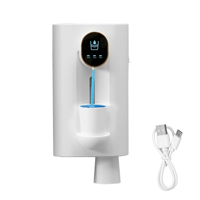 yeacher Distributeur de Rince-Bouche Intelligent Sans Contact avec Gobelets Magnétiques, Batterie Rechargeable 1200mAh, Réservoir 540ml, 3 Vitesses Réglables, Options Blanc/noir, Essentiel pour Salle de Bain