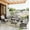 Brown/Beige, variant on PARKWELL 5-Piece Outdoor Patio Conversation Furniture Set for Backyard, Deck w/Wicker Rocking Chairs Matching Side Table,Loveseat,Coffee Table, Seat Cushions
