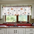 thumbnail image 3 of Yayeee Kitchen Curtains Tier Set of 2 Light Filtering 57"x36" Over Sink Window Panels, Ghost Design, 3 of 7