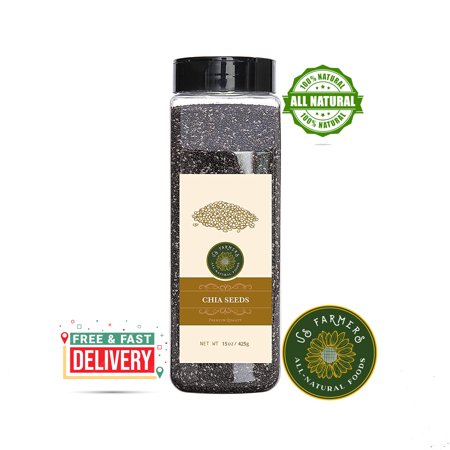 US Farmers Natural Chia Seeds with Omega-3 15oz/425g Superfood, Gluten-Free