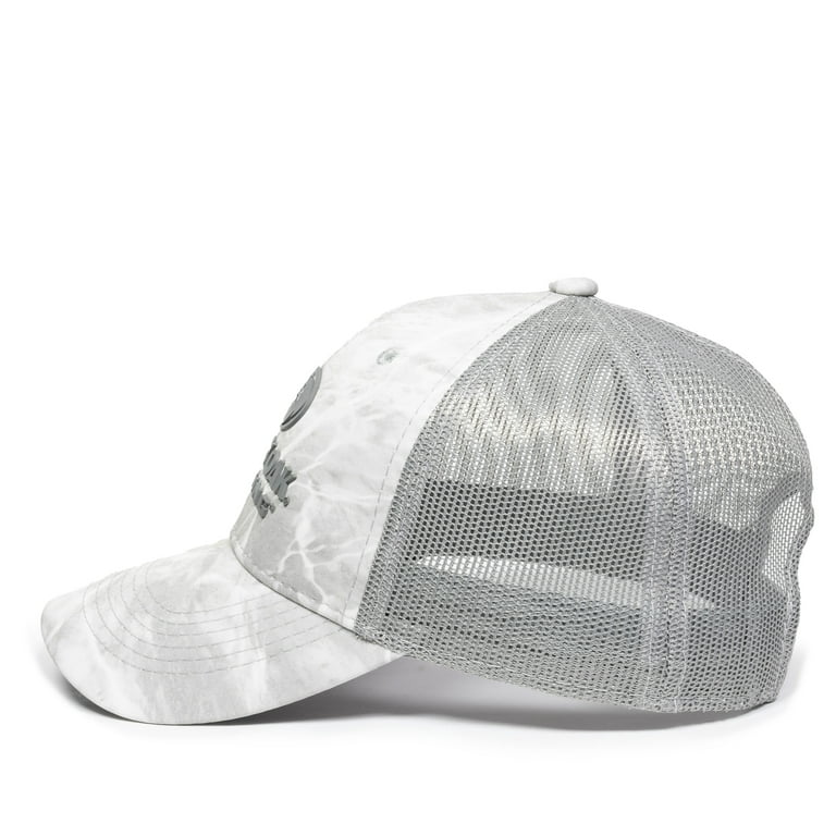 Mossy Oak Fishing Structured Baseball Style Hat, Elements Agua/White, Adult