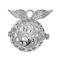thumbnail image 1 of Colgante de jaula de abalorios bañado en plata con 9 estilos de fabricación de joyas: añade tus propias perlas, piedras, perfumes y aceites esenciales ala del ángel Soledad Colgante de jaula de perlas, 1 of 10