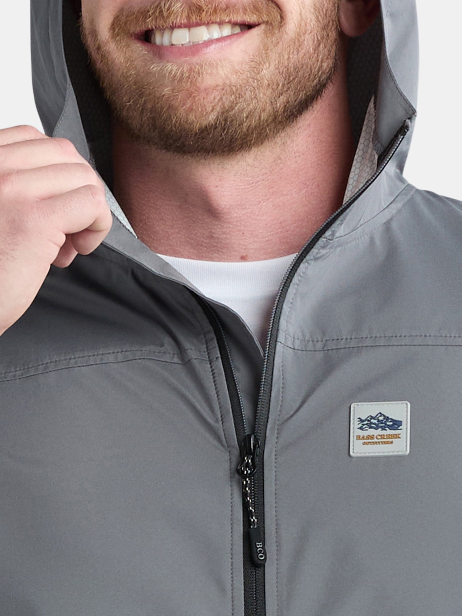 Bass Creek Outfitters Men's Membrane WR Bonded Jacket with Reflective Printing, Sizes M-2XL