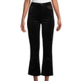 thumbnail image 2 of Mother Women's The Smooth Hustler Metallic Embroidered Velour Wide Kick Flare, 2 of 7