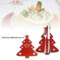 thumbnail image 6 of AYYUFE 60Pcs Christmas Tableware Holder Flatware Bag Xmas Tree Cutlery Pockets Dinner Knife Fork Covers for Holiday Home Party Decorations Red Green, 6 of 7