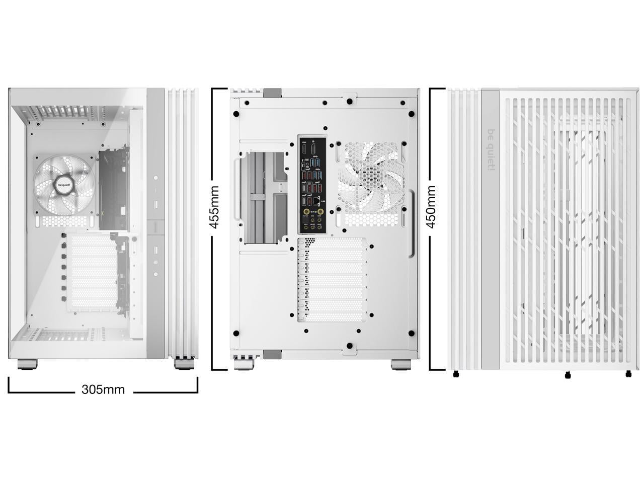 be quiet! LIGHT BASE 600 LX White ABS / Steel / Tempered Glass ATX Mid Tower Case