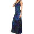 thumbnail image 4 of Sakkas Dee Scoop Neck Tie Dye Sleeveless Long Dress - Royal Blue - OS, 4 of 4