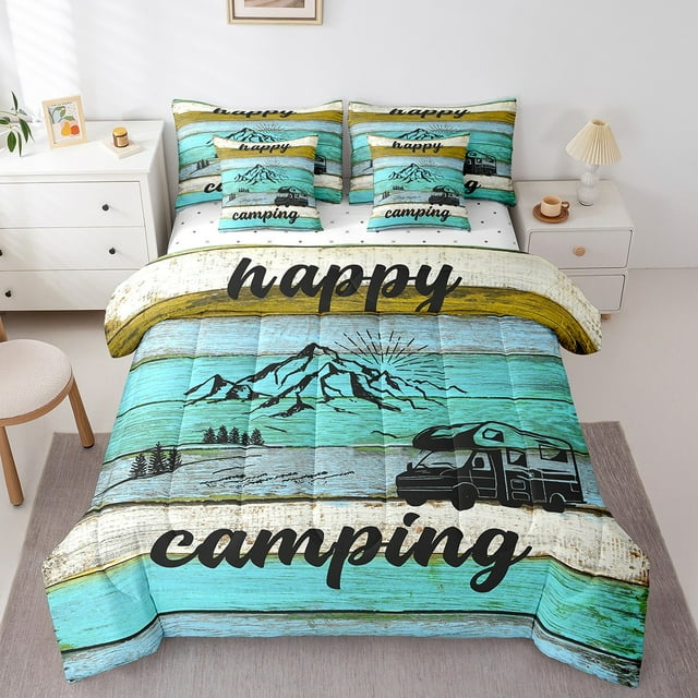 YST , Camping, Ensemble de Douillette, Porte de Grange Vintage, 7 Pcs, Format Grand Lit