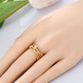 thumbnail image 3 of MULA Original Eruopean 925 Sterling Silver Finger Ring Color Interwoven Lines AAA CZ For Women Birthday Gift Jewelry 2 Colors, 3 of 6