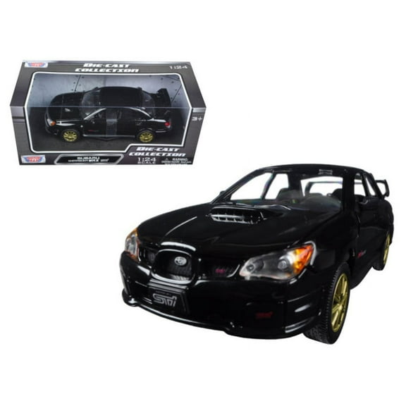 Subaru Impreza WRX STi Black 1/24 Diecast Model Car by Motormax