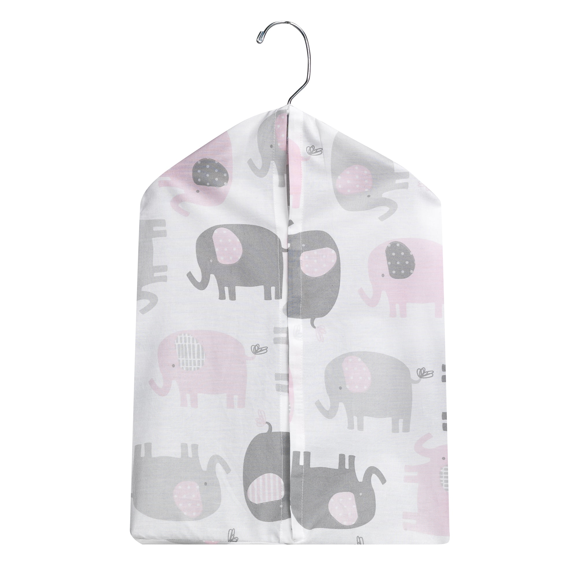 Bedtime Originals Eloise Pink/Gray/White Elephant Diaper Stacker -  