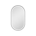 thumbnail image 2 of ANGELES HOME 20 x 36 Inch Oval Lighted Bathroom Vanity Mirror, Front and Backlit LED Mirror for Bathroom, Bathroom Lighted Mirror with Anti-Fog, 3 Colors Dimmable, Matte Black, 2 of 10