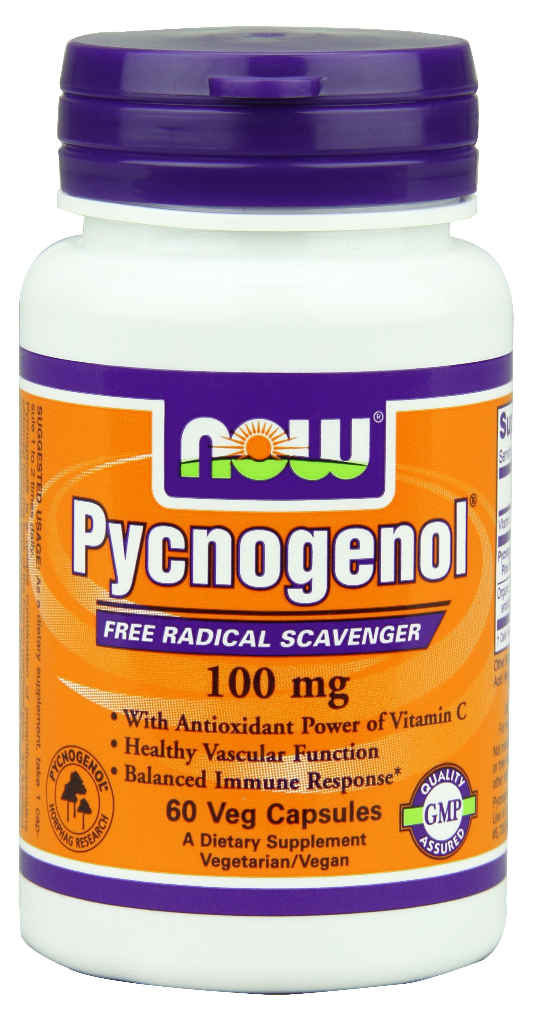 NOW Foods Pycnogenol 100Mg 60 Vegetable Capsules