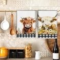 thumbnail image 4 of Highlands Cow Kitchen Towels 16x24in Absorbent Dish Cloths Farmhouses Hand Towels/tea Towels for Kitchen Bathroom Decor, 2pcs, 4 of 6