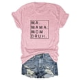 thumbnail image 1 of Camiseta holgada de manga corta con estampado de letras MA Mama Mom Bruh: estampado de letras moderno, cómoda y casual., 1 of 3