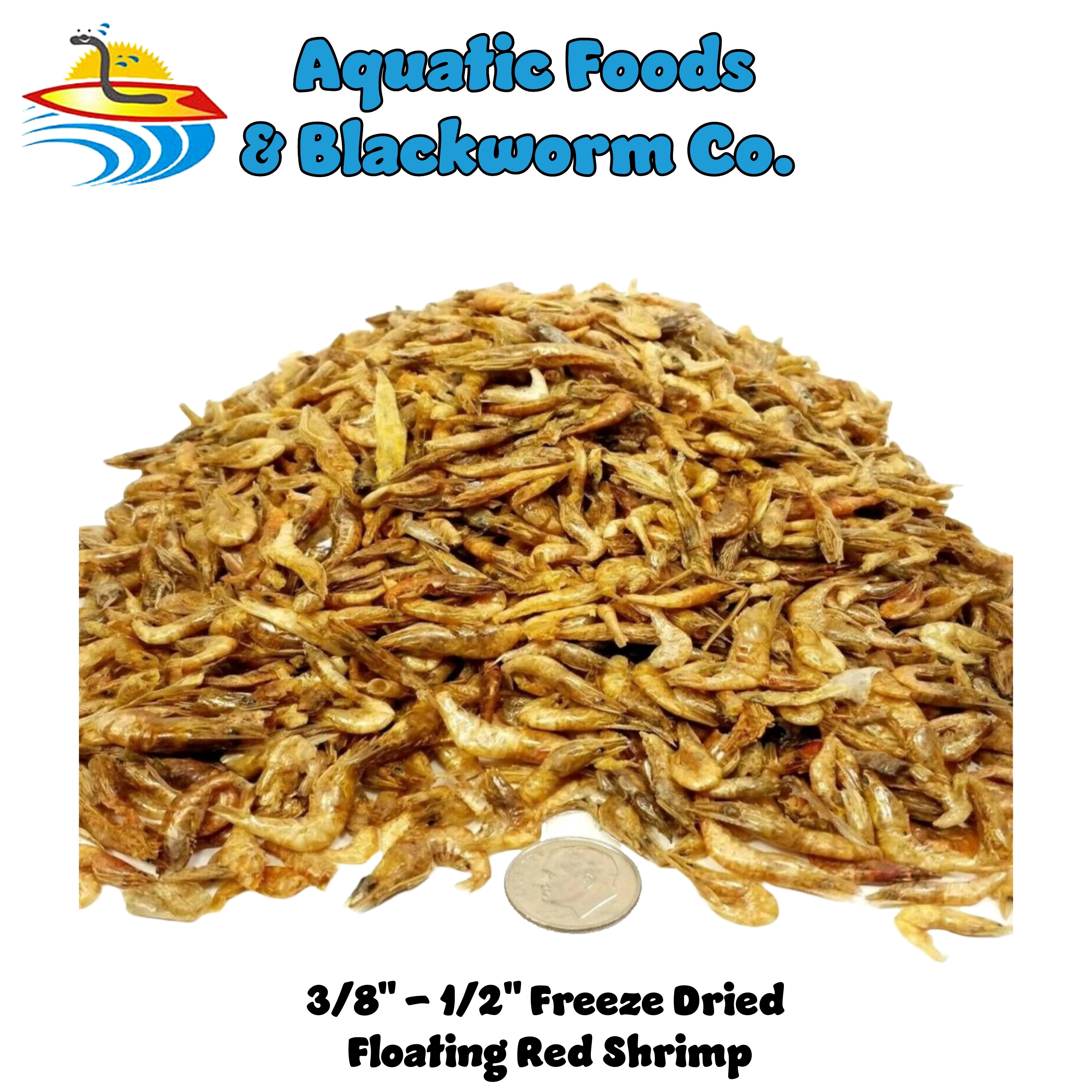 Red Shrimp--Freeze Dried 3/8" to 1/2" Red River Shrimp for All Tropicals, Turtles, Koi & Pond Fish, Rodents…1-lb & 5oz Lg Jar