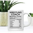 thumbnail image 2 of CTDream Funny 11oz. Ceramic Coffee Tea Mug Thank You Gift, Wrestling Coach Nutritional Facts, 1-Pack, 2 of 7
