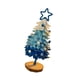 thumbnail image 2 of Kit de árbol de Navidad tejido a mano, con materiales completos y luz para escritorio y hogar. Azul, 2 of 9