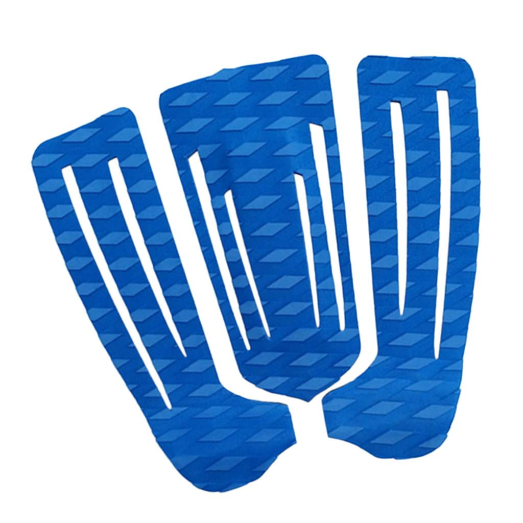 3Pcs Self-Adhesive EVA Surfboard Traction Skimboard Tail Pad Pad for Surf Surfing Skimboarding Funboard Shortboard