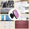 thumbnail image 5 of 4 Pcs Cabinet Handle Drawer Pulls Geometric Pink Knobs with Screws Square Furniture Office Cabinet Knob Decoration, 5 of 7
