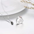 thumbnail image 5 of AOBOCO Cremation Jewelry 925 Sterling Silver Heart Urn Necklace for Ashes, Cremation Keepsake Necklace Embellished with Austrian Crystal, Women Memorial Jewelry, 5 of 8