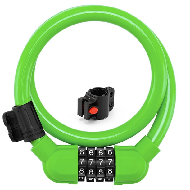 Toystoory Cable de acero para candado de bicicleta, contraseña de 4 dígitos, patinete eléctrico antirrobo, pieza de seguridad para conducción exterior, Type2 NO2 Toystoory OD023168-08