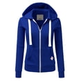 thumbnail image 1 of Doublju Women's Lightweight Pocket Zip-Up Hoodie Jacket for Women with Plus Size, 1 of 4