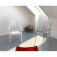 thumbnail image 2 of Compamia Arthur Chaise de Salle à Manger en Polycarbonate pour Patio en Ambre Transparent, 2 of 11