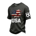 thumbnail image 2 of USA Soccer Jersey Shirts for Men 2026 Country Team Short Sleeve Crew Neck 2D Graphic Football Shirt Retro Streetwear Top Dark Gray XXXL, 2 of 4