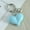 🔥 Sky Blue_New, variant on Gifts Dianli Heart Keychain Pendant Bag Charm Romantic Heart Shaped Metal Alloy Key Ring Purse Charm Valentine's Day Gift for Girlfriend Wife Anniversary Stocking Stuffer