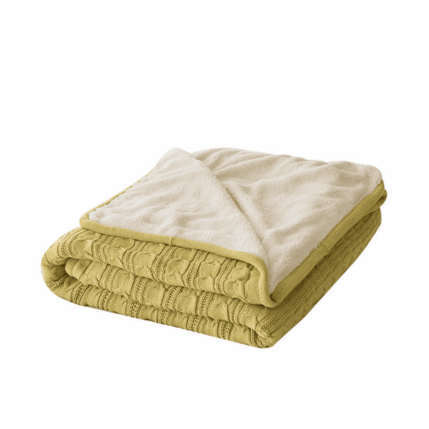 bedding Knit Throw Blanket Thick Soft Big Cozy Knitted Fleece Blankets for Couch Sofa Bed Large 47 x 71 Inches Walmart