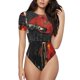 thumbnail image 1 of Balery Abstract Skull Guitar Art Body de cuello redondo de manga corta para mujer Tops de manga corta Tops básicos-XX-Large, 1 of 7